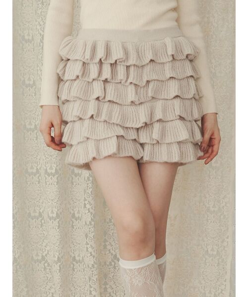 モヘヤライクティアードショートパンツ レディース メリージェニー merry jenny（メリージェニー）の「モヘヤライクティアード