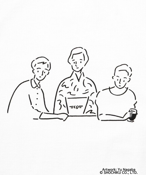 BEAMS JAPAN(ビームス ジャパン)の「小津安二郎監督 / 映画 イラスト Tシャツ(Tシャツ/カットソー・レディース・その他3/その他4/その他5・MEDIUM/LARGE/X-LARGE)」の7枚目の写真