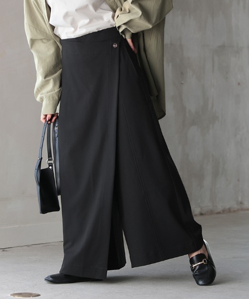 リネン ラップパンツ ワイド KOBE LETTUCE リネンパンツ ラップパンツ ワイドパンツ リネン
