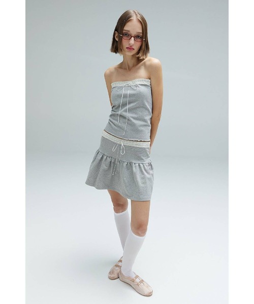 DEARSTALKER（ディアストーカー）の「DEARSTALKER／レースリボンミニスカート（スカート・レディース・カーキ/グレー・FREE）」の18枚目の写真