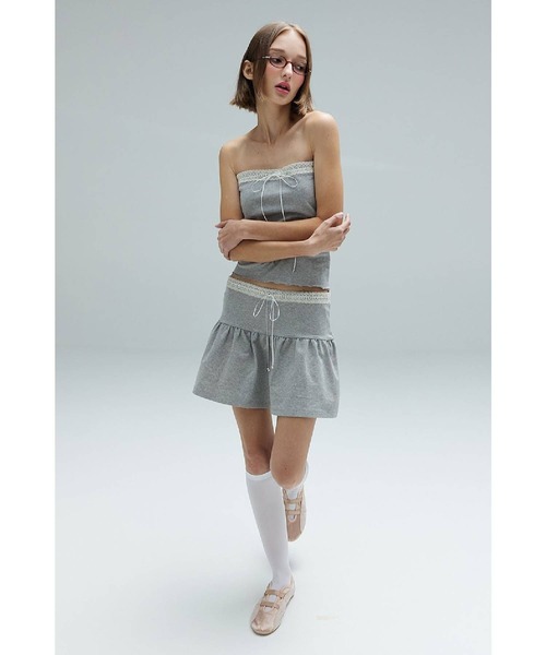 DEARSTALKER（ディアストーカー）の「DEARSTALKER／レースリボンミニスカート（スカート・レディース・カーキ/グレー・FREE）」の17枚目の写真