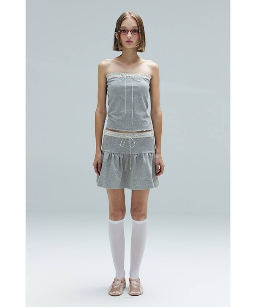 DEARSTALKER（ディアストーカー）の「DEARSTALKER／レースリボンミニスカート（スカート・レディース・カーキ/グレー・FREE）」の15枚目の写真