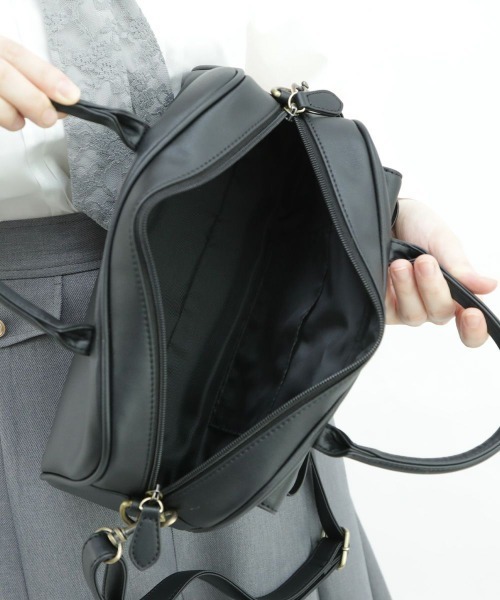 F i.n.t（フィント）の「ダブルリボンハンドバッグ/fint（ハンドバッグ・レディース・シルバー/ライトピンク/ブラック・FREE）」の8枚目の写真