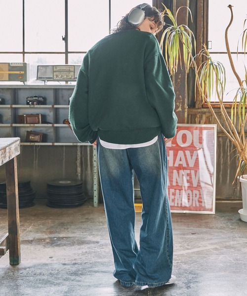 PENNEYS(ぺニーズ)の「PENNEYS/ペニーズ 別注 THE FOX ロゴワッペン刺繍 Vネックニットプルオーバー(ニット/セーター・レディース・レッド/ネイビー/ベージュ/杢グレー/ダークグリーン/ブラック/アイボリー/ダークブラウン/ロイヤルブルー/チャコールグレー・FREE)」の21枚目の写真