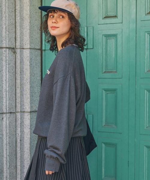 セール】PENNEYS/ペニーズ 別注 THE FOX ロゴワッペン刺繍 Vネック