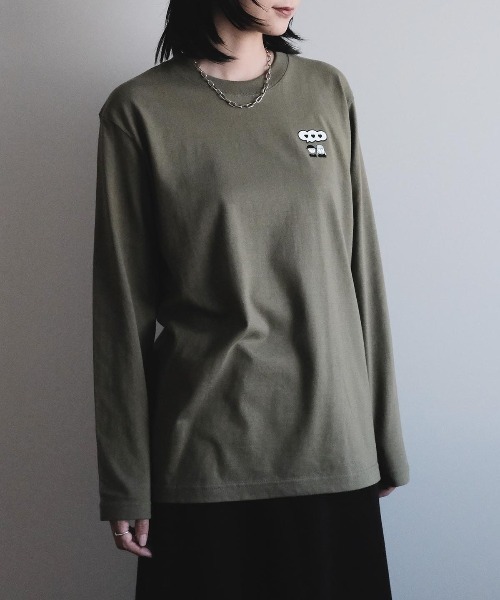 CASA PICONE(カーサピッコーネ)の「ロングスリーブTシャツ(2ピコ吹き出し)(Tシャツ/カットソー・レディース・ブラック/カーキ/ホワイト・S/M/L)」の22枚目の写真