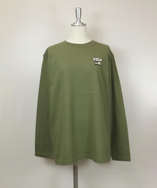 CASA PICONE(カーサピッコーネ)の「ロングスリーブTシャツ(2ピコ吹き出し)(Tシャツ/カットソー・レディース・ブラック/カーキ/ホワイト・S/M/L)」の12枚目の写真