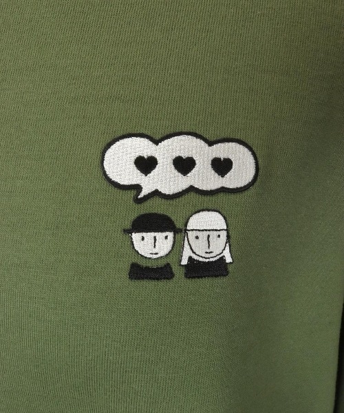 CASA PICONE(カーサピッコーネ)の「ロングスリーブTシャツ(2ピコ吹き出し)(Tシャツ/カットソー・レディース・ブラック/カーキ/ホワイト・S/M/L)」の13枚目の写真