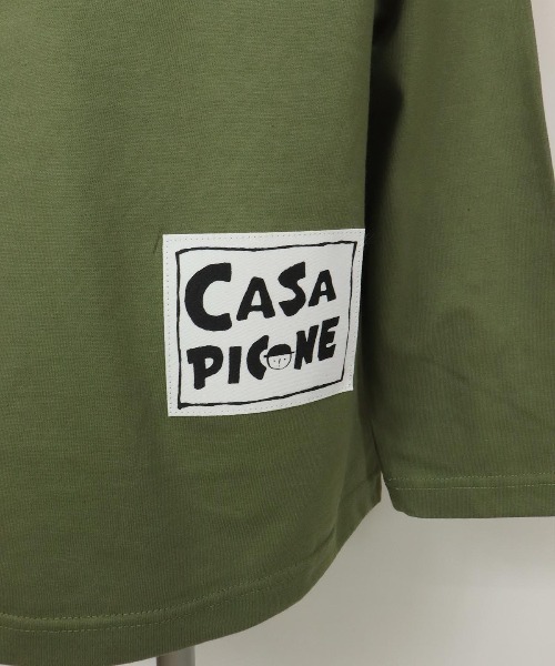 CASA PICONE(カーサピッコーネ)の「ロングスリーブTシャツ(2ピコ吹き出し)(Tシャツ/カットソー・レディース・ブラック/カーキ/ホワイト・S/M/L)」の14枚目の写真