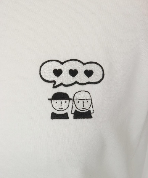 CASA PICONE(カーサピッコーネ)の「ロングスリーブTシャツ(2ピコ吹き出し)(Tシャツ/カットソー・レディース・ブラック/カーキ/ホワイト・S/M/L)」の5枚目の写真