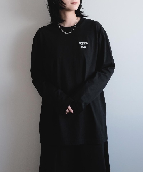 CASA PICONE(カーサピッコーネ)の「ロングスリーブTシャツ(2ピコ吹き出し)(Tシャツ/カットソー・レディース・ブラック/カーキ/ホワイト・S/M/L)」の17枚目の写真