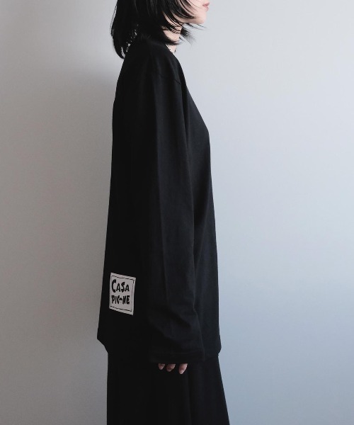 CASA PICONE(カーサピッコーネ)の「ロングスリーブTシャツ(2ピコ吹き出し)(Tシャツ/カットソー・レディース・ブラック/カーキ/ホワイト・S/M/L)」の21枚目の写真