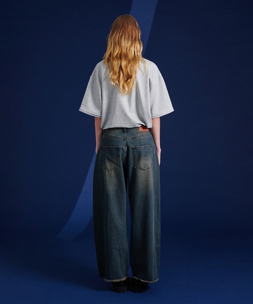 ONCILY（オンシェリー）の「2WAY ONE POINT LOGO MOSS STITCH POLO SHIRT / 2WAYワンポイントロゴ鹿の子ポロシャツ（ポロシャツ・メンズ・ブラック/グレー・SMALL/MEDIUM/LARGE）」の5枚目の写真