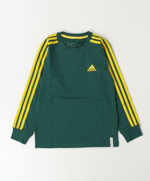 adidas（アディダス）の「アディダス adidas エッセンシャルズ プラス レギュラーフィット スリーストライプス 長袖Tシャツ （Tシャツ/カットソー・キッズ・ホワイト/ブラック/ネイビー/グリーン・110cm/120cm/130cm/140cm/150cm/160cm）」の3枚目の写真