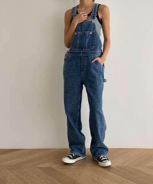 キャナルジーン おもい ギャザーサロペット ベージ 36ュ 