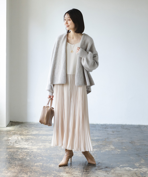 セール】シアーシフォンプリーツキャミワンピース（ワンピース