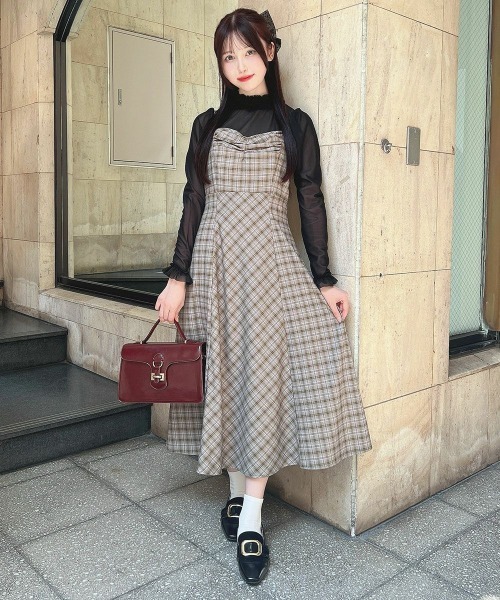 アンダーカバー フェザー装飾 スカル&フェザー柄 チュニック ワンピース XSサイズあり】Emo chaina dress (anier4029)[ヘッドアクセ