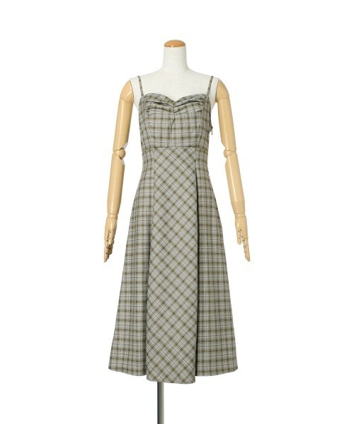 an another angelus(アンアナザーアンジェラス)の「ギャザーデザインチェック柄キャミワンピース/ananotherangelus(ワンピース・レディース・グレー/ブルー・FREE)」の11枚目の写真