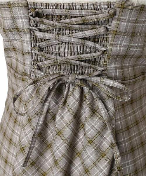 an another angelus(アンアナザーアンジェラス)の「ギャザーデザインチェック柄キャミワンピース/ananotherangelus(ワンピース・レディース・グレー/ブルー・FREE)」の18枚目の写真