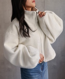 シャギーダブルZIPショートブルゾン