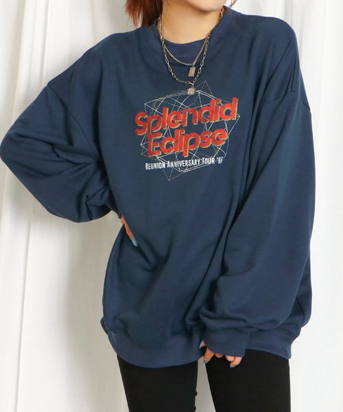 セール】《フェスロゴ×ビッグシルエット》レディース 裏毛 スウェット