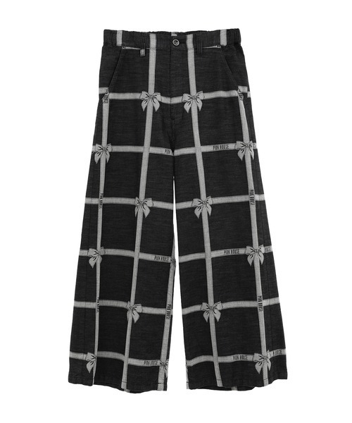 【blue-moon1027様】ピンクハウス　リボン柄　ジャガードデニムパンツ PINK HOUSE（ピンクハウス）の「ジャガードデニムパンツ（デニム