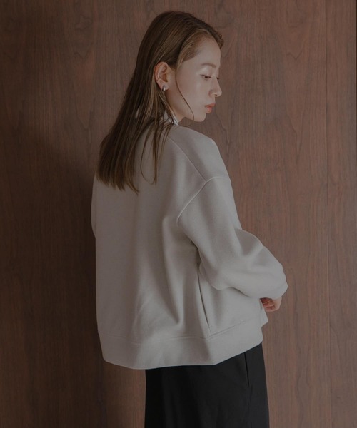 URBAN RESEARCH Sonny Label（アーバンリサーチサニーレーベル）の「ストレッチメルトンカーディガン（カーディガン/ボレロ・レディース・ホワイト系その他/チャコールグレー/ブラウン/イエロー系その他・FREE）」の7枚目の写真