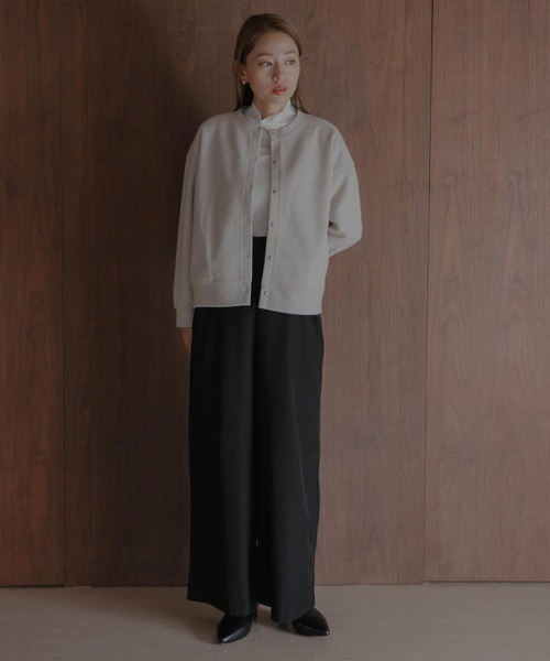 URBAN RESEARCH Sonny Label（アーバンリサーチサニーレーベル）の「ストレッチメルトンカーディガン（カーディガン/ボレロ・レディース・ホワイト系その他/チャコールグレー/ブラウン/イエロー系その他・FREE）」の10枚目の写真