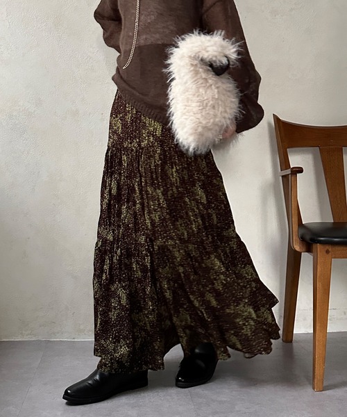 DouDou（ドゥドゥ）の「プリントフレアスカート（スカート）」 - WEAR