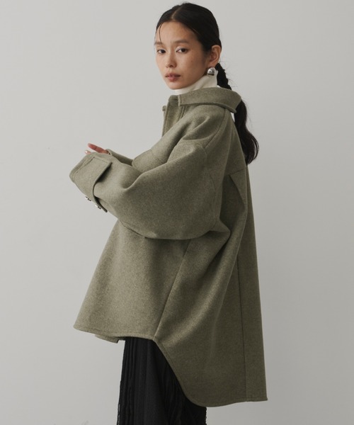 MASAKI着用モデル♡CLEL ルーズステンカラーコート 厚手生地 即完売注意 セール】高密ステンカラーコート（ステンカラーコート）｜DFFUR