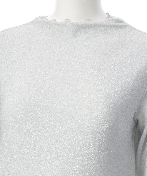 Edit Sheen(エディットシーン)の「プチハイネックラメカットソー(Tシャツ/カットソー・レディース・ライトグレー/ブラック・M)」の14枚目の写真