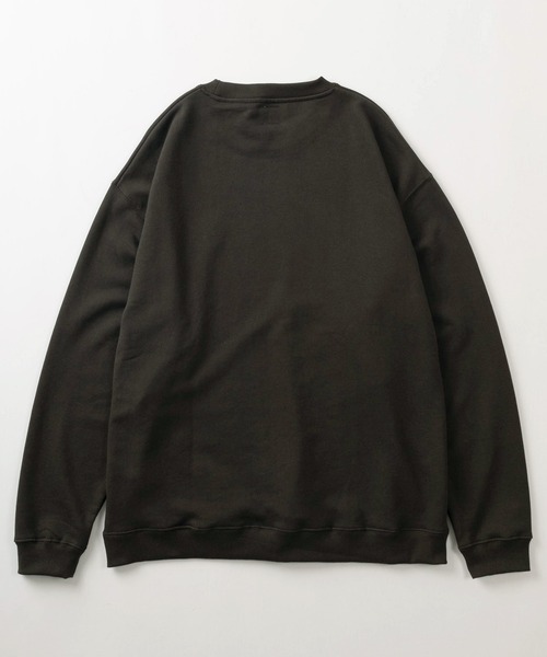 make a ray!（メイク ア レイ！）の「【0】「GO FOR IT/APRICITY/GOAT」ユニークアニマルイラスト ワンポイント刺繍デザイン ビッグシルエット クルーネックスウェット/裏毛トレーナー（スウェット・レディース・ターコイズブルー/ブルー/チャコールグレー/スミクロ/ダークグレー/レッド・M/L）」の8枚目の写真