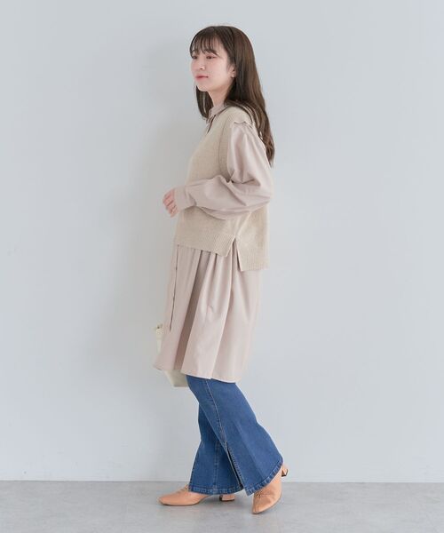 Green Parks(グリーンパークス)の「ショートラメニットベスト(ベスト・レディース・杢グレー/ブラック/ベージュ・FREE)」の13枚目の写真