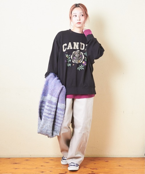 CUBE SUGAR（キューブシュガー）の「ブラッシングニットマフラー（マフラー・レディース・パープル/レッド/チャコールグレー/ブルー・M）」の16枚目の写真