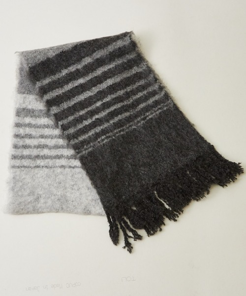 CUBE SUGAR（キューブシュガー）の「ブラッシングニットマフラー（マフラー・レディース・パープル/レッド/チャコールグレー/ブルー・M）」の19枚目の写真