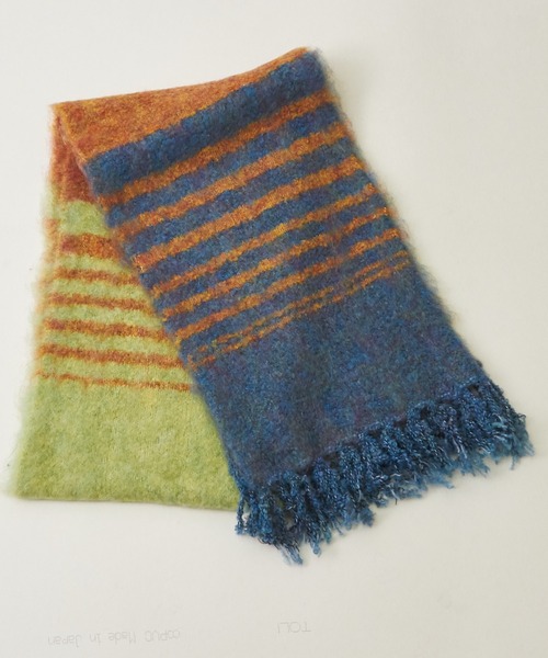 CUBE SUGAR（キューブシュガー）の「ブラッシングニットマフラー（マフラー・レディース・パープル/レッド/チャコールグレー/ブルー・M）」の21枚目の写真