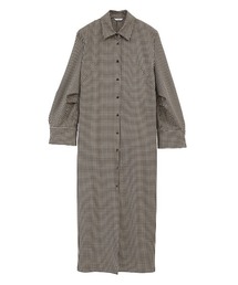 CLANE/クラネ/POWER SHOULDER CHECK SHIRT ONEPIECE/17112-5352
