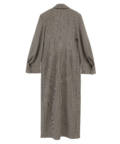 CLANE(クラネ)の「CLANE/クラネ/POWER SHOULDER CHECK SHIRT ONEPIECE/17112-5352(ワンピース・レディース・ベージュ/グレー・1)」の10枚目の写真