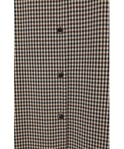 CLANE(クラネ)の「CLANE/クラネ/POWER SHOULDER CHECK SHIRT ONEPIECE/17112-5352(ワンピース・レディース・ベージュ/グレー・1)」の15枚目の写真