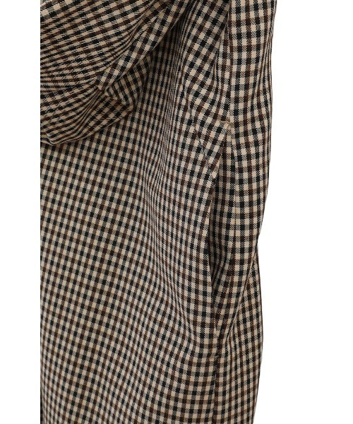CLANE(クラネ)の「CLANE/クラネ/POWER SHOULDER CHECK SHIRT ONEPIECE/17112-5352(ワンピース・レディース・ベージュ/グレー・1)」の17枚目の写真