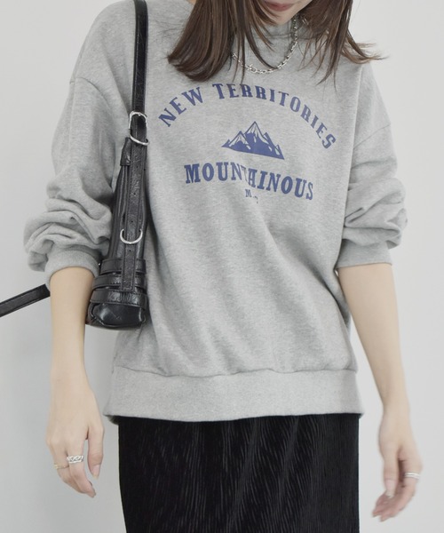 Reurie'(レウリィ)の「【ZOZO限定】フロントプリントロゴスウェット 英字プリント カレッジスウェット トレーナー シンプル カジュアル ベーシック ホワイト 白 ライトグレー(スウェット・レディース・アイボリー/グレー・FREE)」の21枚目の写真