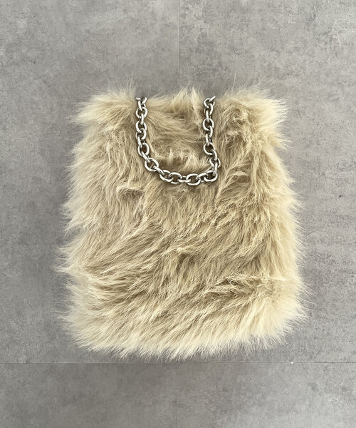Thevon(ゼボン)の「ファー2WAYチェーンバッグ(ショルダーバッグ・レディース・モカ/ライトベージュ/グレイッシュベージュ・FREE)」の19枚目の写真