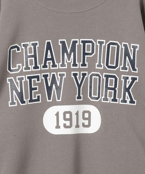 Champion(チャンピオン)の「【Champion(チャンピオン)】ロゴプリントスウェット(KIDS)(スウェット・キッズ・グレー/ネイビー/アイボリー・120cm/140cm/130cm/110cm/150cm)」の5枚目の写真