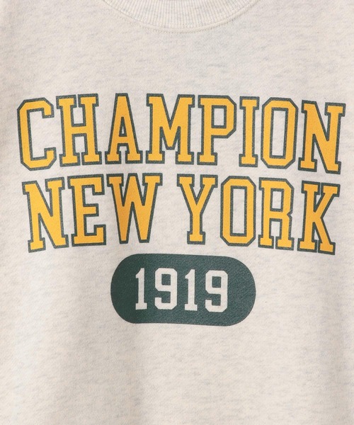 Champion(チャンピオン)の「【Champion(チャンピオン)】ロゴプリントスウェット(KIDS)(スウェット・キッズ・グレー/ネイビー/アイボリー・120cm/140cm/130cm/110cm/150cm)」の6枚目の写真