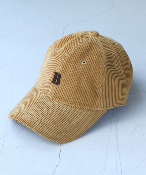 14+（イチヨンプラス）の「BワッペンコーデュロイCAP（キャップ・レディース・ブラック/ブルー/ベージュ/パープル/ブラウン/グリーン/ピンク/アイボリー・MEDIUM）」の5枚目の写真