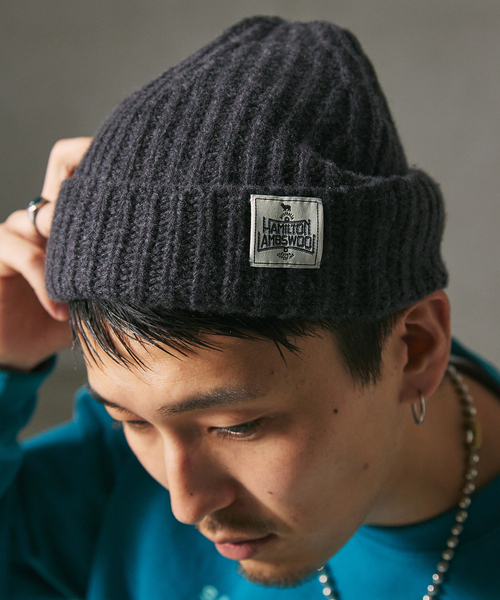 JOURNAL STANDARD relume（ジャーナルスタンダード　レリューム）の「HAMILTON WOOL ニットキャップ（ニットキャップ/ビーニー・メンズ・ブラック/グレー/ネイビー・FREE）」の9枚目の写真