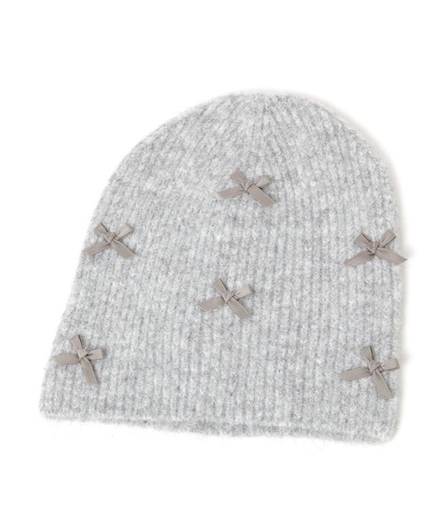 LAKOLE(ラコレ)の「リボンニットワッチ / 149308(ニットキャップ/ビーニー・レディース・ブラウン/ライトグレー/ブラック・FREE)」の4枚目の写真