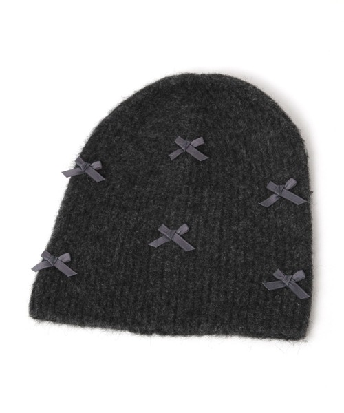 LAKOLE(ラコレ)の「リボンニットワッチ / 149308(ニットキャップ/ビーニー・レディース・ブラウン/ライトグレー/ブラック・FREE)」の5枚目の写真