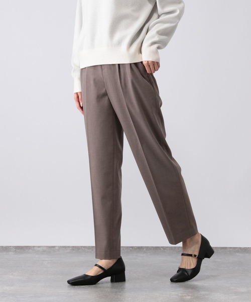 GLOBAL WORK（グローバルワーク）の「WEB限定/あったかウツクシルエットテーパードパンツTall/145517（その他パンツ・レディース・ネイビー/杢グレー/モカ/アイボリー/ピンク/ブルー/グレー系その他5/ブラック/ブラック系その他・SMALL/X-LARGE/MEDIUM/LARGE）」の7枚目の写真