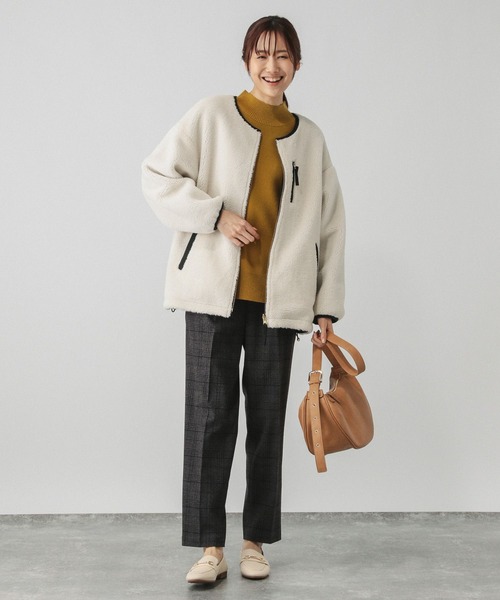 GLOBAL WORK（グローバルワーク）の「WEB限定/あったかウツクシルエットテーパードパンツTall/145517（その他パンツ・レディース・ネイビー/杢グレー/モカ/アイボリー/ピンク/ブルー/グレー系その他5/ブラック/ブラック系その他・SMALL/X-LARGE/MEDIUM/LARGE）」の18枚目の写真